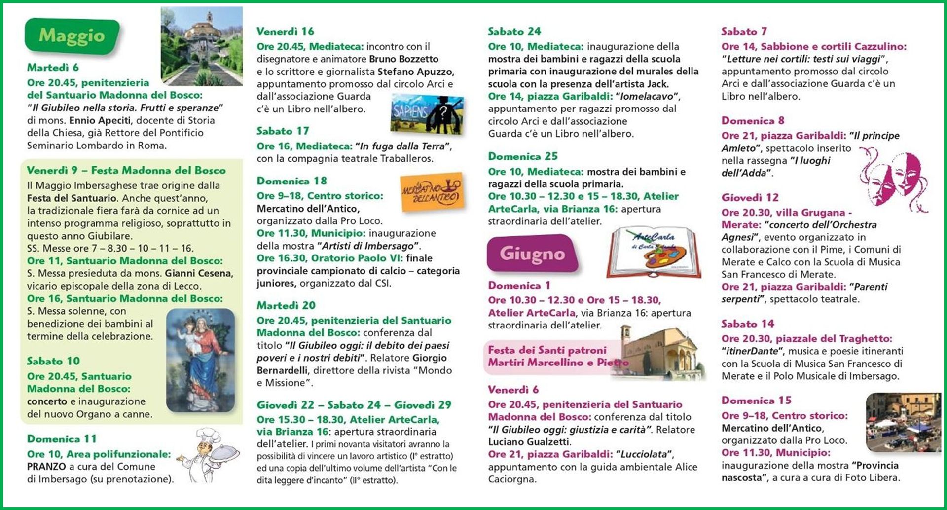 Proloco Imbersago - Calendario eventi 2025